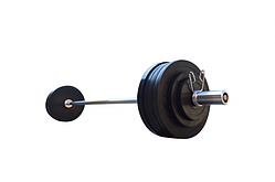 Прогумована штанга RN-Sport на 125 кг з олімпійським грифом