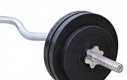 Штанга з погумованими дисками RN-Sport W-подібна 50 кг