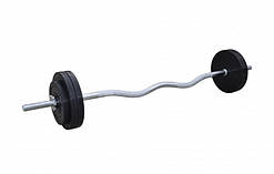 Штанга з погумованими дисками W-подібна 30 кг