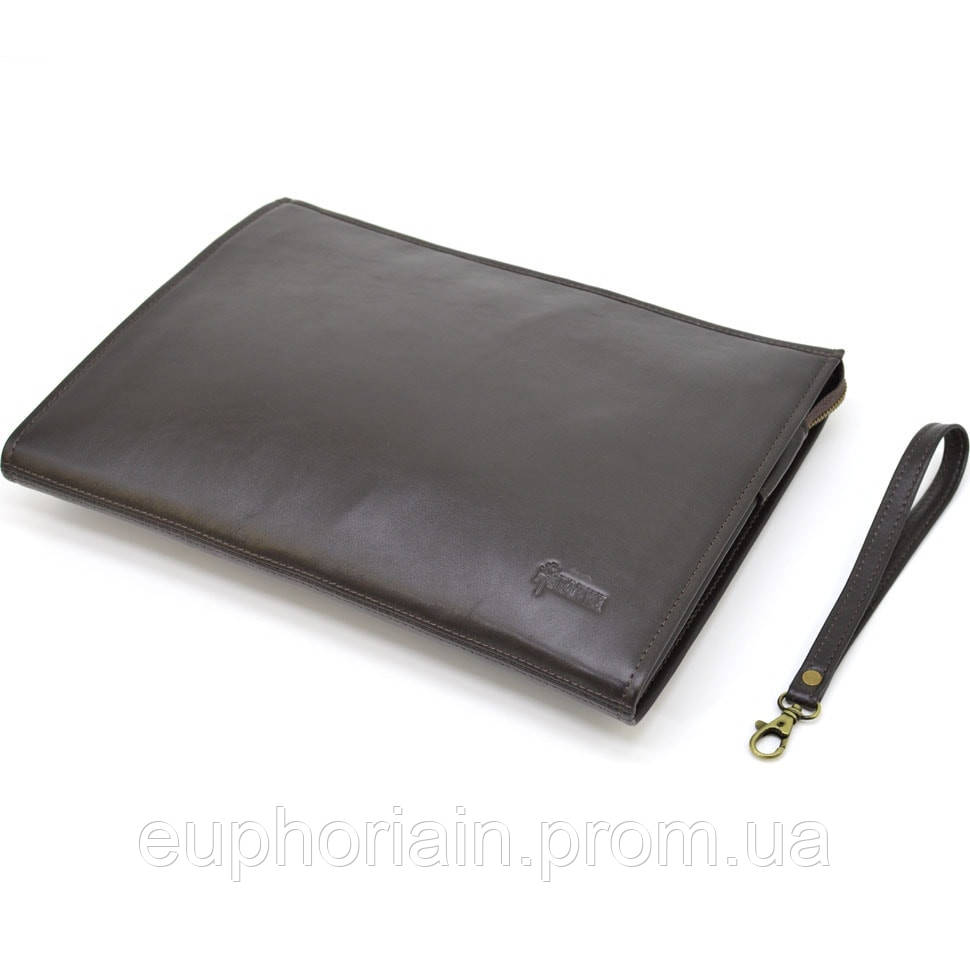 Кожаная папка-клатч для документов А5, коричневая GC-7160-4lx TARWA Отличное качество - фото 8 - id-p2076538962
