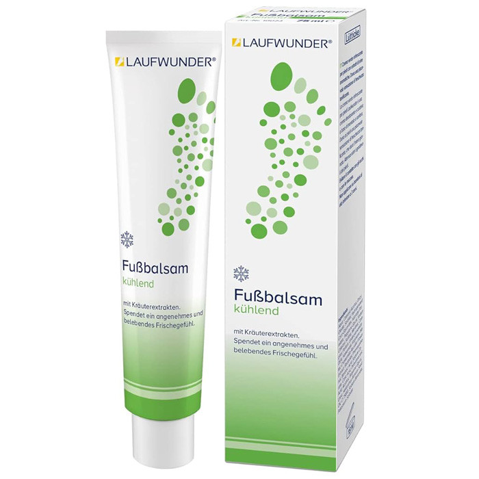 Охолоджувальний бальзам для ніг з екстрактами трав Franz Lutticke Laufwunder Fussbalsam Kuhlend 75 мл, фото 1
