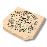 Коробка для пиццы "Новогодняя" 30см (100шт) 300*300*40