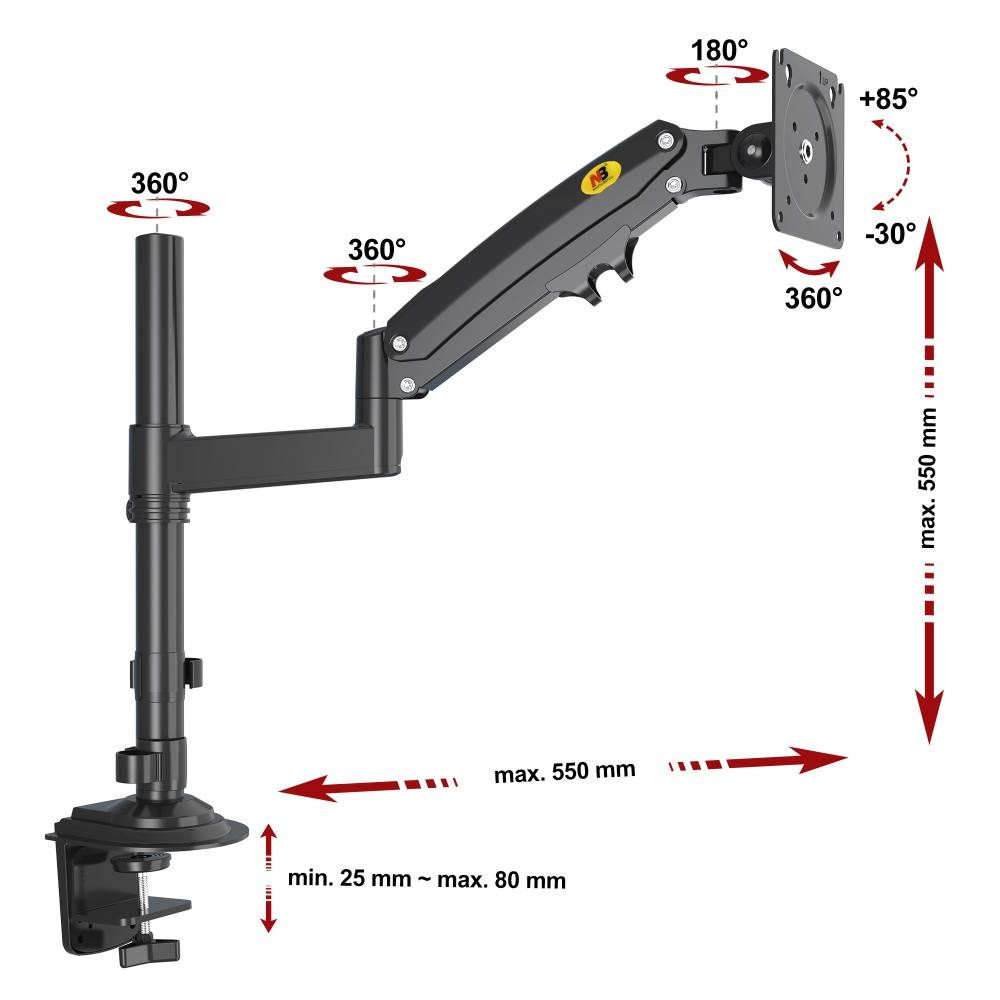 Кронштейн настольный для монитора 22"-35" NB H100 North Bayou - фото 5 - id-p2076573137