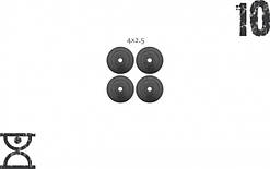 10 кг (4x2.5) дисків, покритих пластиком (31 мм)