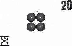 20 кг (4x5) дисків, покритих пластиком (31 мм)