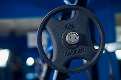 Млинець RN-Sport 10 кг Ø 51 мм для штанги з Quatro хватом. Чорний