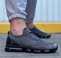 Кросівки в стилі N!ke VaporMax Сірі Чоловічі Чорні (розміри: 42,45) - 801