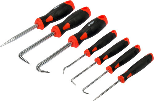 Гачки з наконечниками різної форми та шило, компл. 7 шт Yato YT-08425, фото 1