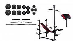 Лава для жиму з тягою, 4 грифи, 100 кг дисків RN-Sport