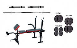 Лава з тренажерами + набір силовий на 70 кг Rn-Sport