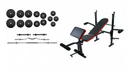 100 кг млинців + 4 грифи + лави для жиму складана RN-Sport