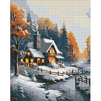 Алмазная мозаика "Зимний домик" ©art_selena_ua AMO7831, 40х50см Salex Алмазна мозаїка "Зимовий будиночок"