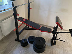 Лава для жиму ReadMeBlack + 4 грифи, 100 кг дисків RN-Sport