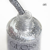 Лак для нігтів сріблястий Lacquer Nail Polish GLOSS 015, 11 мл