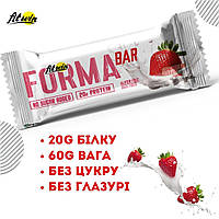 Протеиновый батончик FitWin 33% FORMA BAR, БЕЗ ЦУКРУ Полуничний йогурт 12x60 г