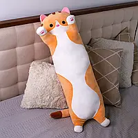 Игрушка подушка кот обнимашка батон (90см) MNC коричневый