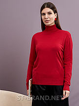 Однотонні жіночі гольфи великих розмірів, класична однотонна модель - темно-червоний, фото 3