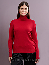 Однотонні жіночі гольфи великих розмірів, класична однотонна модель - темно-червоний, фото 4