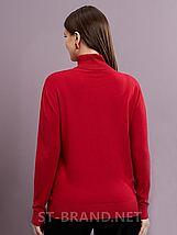 Однотонні жіночі гольфи великих розмірів, класична однотонна модель - темно-червоний, фото 5