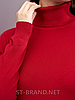 Однотонні жіночі гольфи великих розмірів, класична однотонна модель - темно-червоний, фото 7