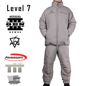 Комплект зимовий, Розмір: X-Large Regular, ECWCS Gen III Level 7, Колір: Urban Grey