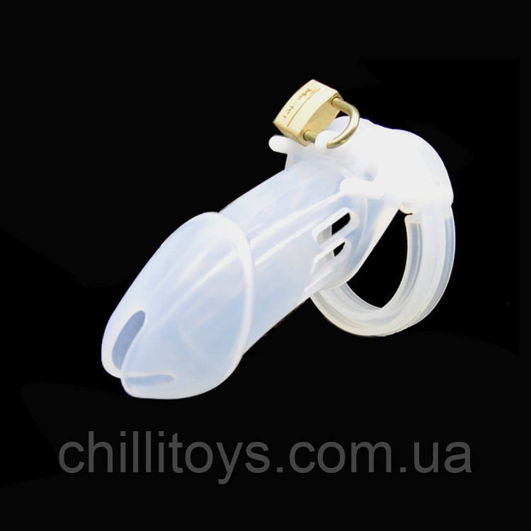 Чоловічий силіконовий пояс вірності CB-6000 white STF2709, фото 1