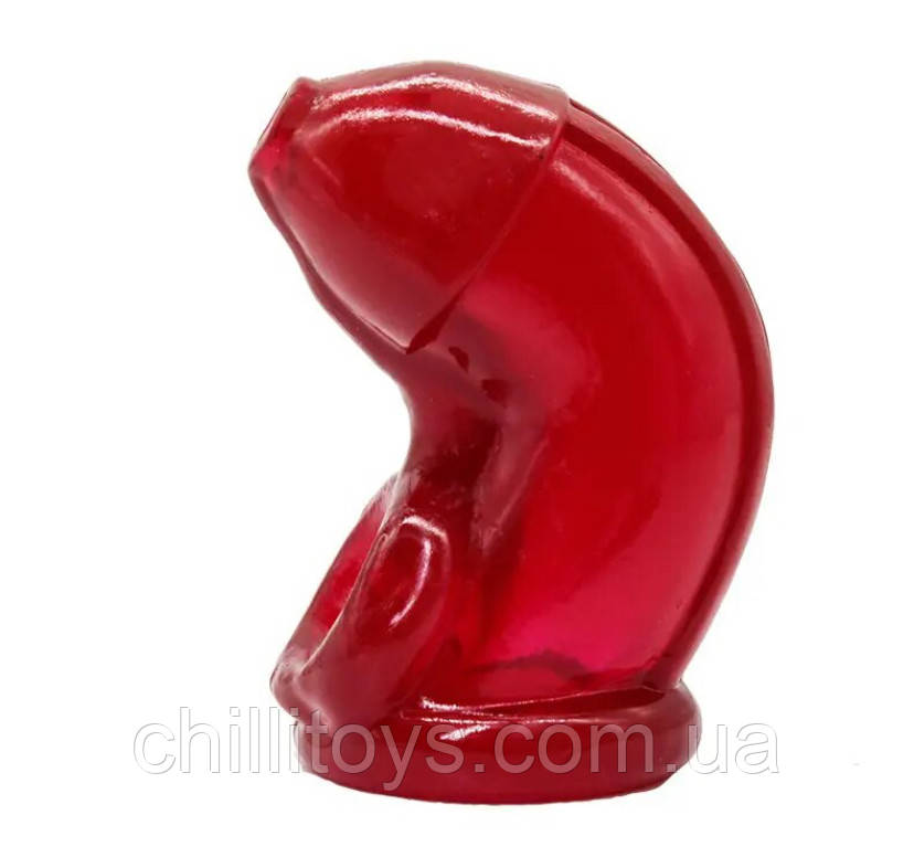 Силіконовий пояс вірності для чоловіків Chastity Oxballs red, фото 1