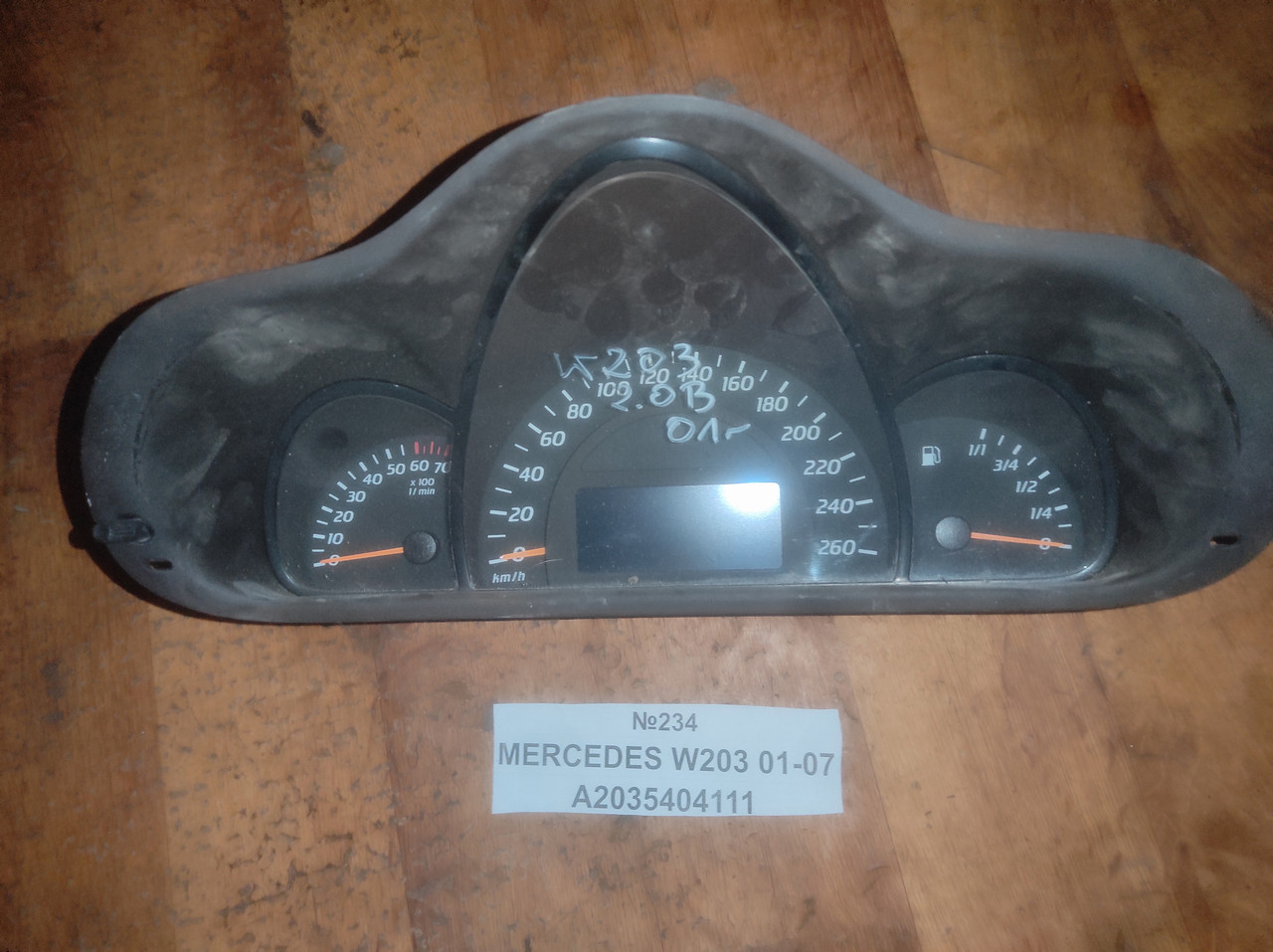 No234 Панель приладів/спидометр A2035404111 для MERCEDES W203 01-07