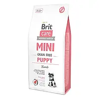 Сухой корм для щенков миниатюрных пород Brit Care GF Mini Puppy с ягненком, 7 кг беззерновой гипоаллергенный