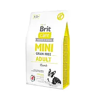 Сухой корм Brit Care GF Mini для взрослых собак миниатюрных пород с ягненком 2 кг беззерновой гипоаллергенный