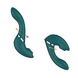 Вакуумний вібратор Swan The Monarch Swan Teal SO8905, фото 5