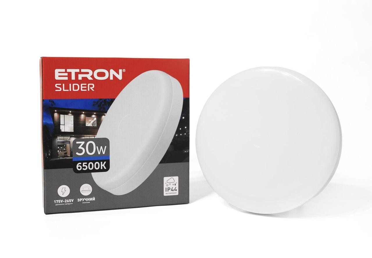Світлодіодний світильник ETRON Slider 30W 6500K ІР44 круг