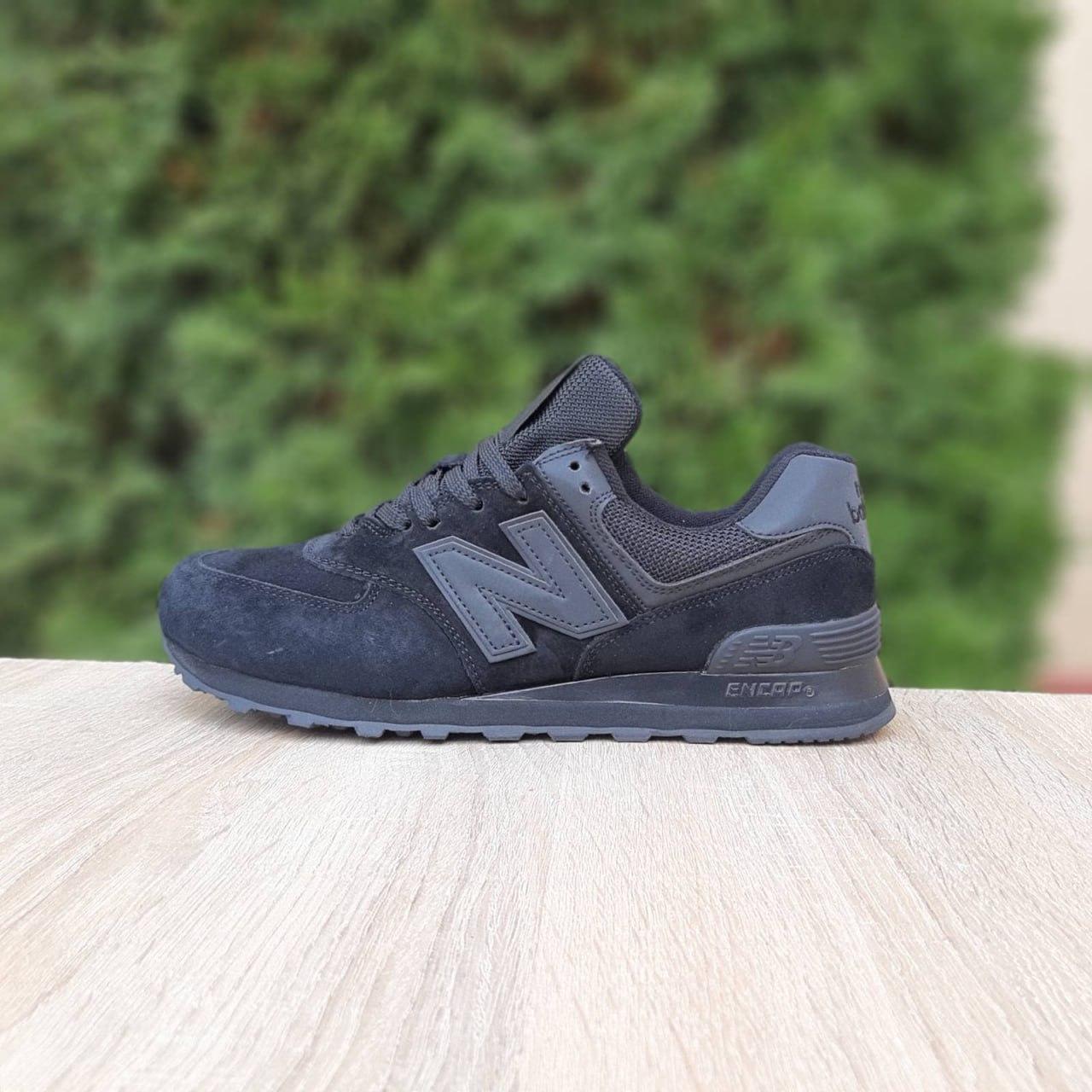 Жіночі демісезонні кросівки New Balance 574 (чорні) спортивні кроси 20846 Нью Беленс vkross, фото 1