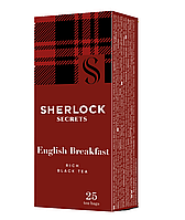 Чорний насичений чай Sherlock Secrets English Breakfast 25 пакетиків | Чай Річард у новому дизайні