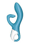Вібратор-кролик із потрійним відростком Satisfyer Embrace me Turquoise, 2 мотори, діаметр 3,6 см SO6284, фото 2