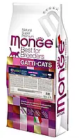 Сухой корм Monge Cat Bwild Low Grain kitten для котят с мясом гуся - 10 кг