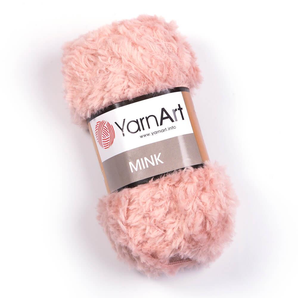 Пряжа Yarnart MINK / Ярнарт Мінк Абрикос №341, 50гр., 75м.(нитки для в'язання -пухнаста пряжа)