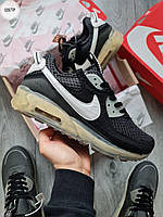 Мужские демисезонные кроссовки Nike Air Max 90 Terrascape Black/White/Lime (черно-белые) кроссы 1267TP Найк