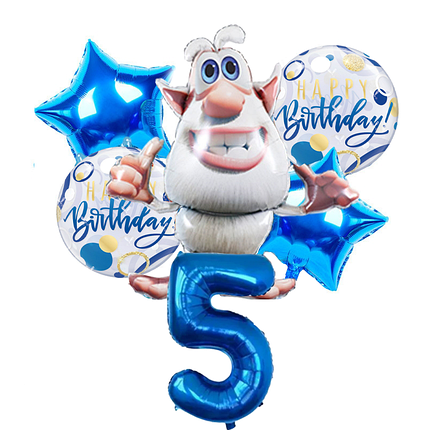 Фонтан із кульок Буба з цифрою, фото 1