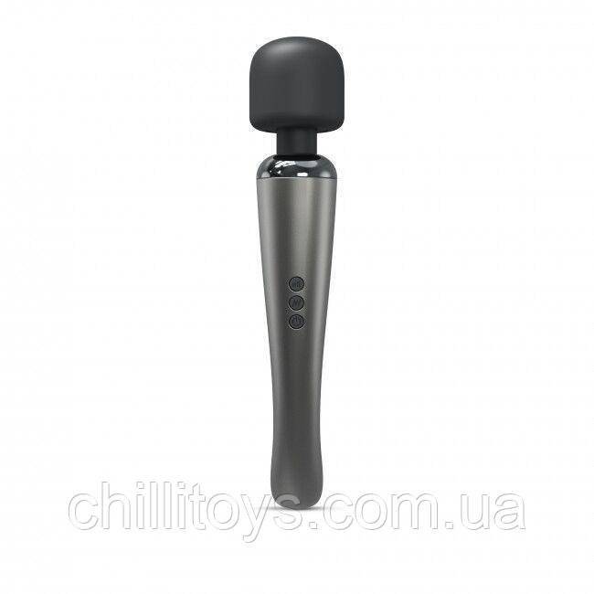 Потужний вібромасажер Dorcel Megawand Chrome Silver який перезаряджається, 160 режимів SO5529, фото 1