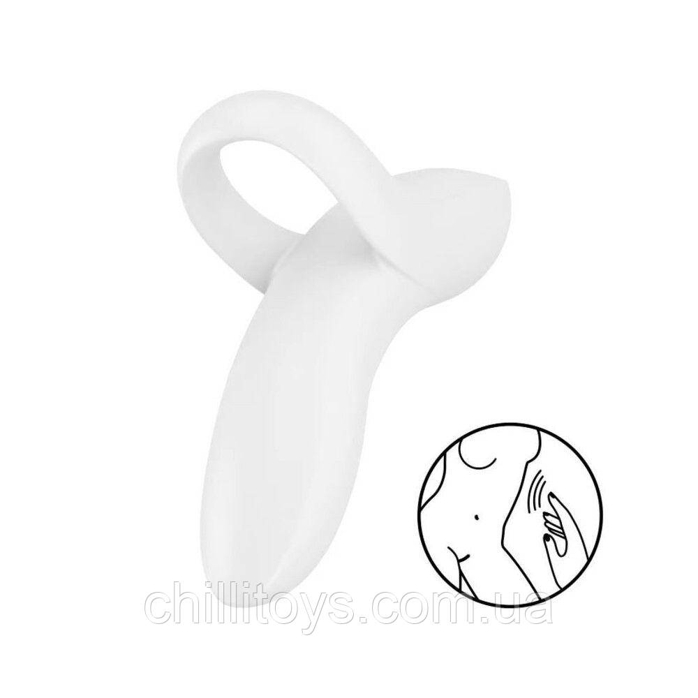 Вібратор на палець Satisfyer Bold Lover White, гнучкий, фото 1