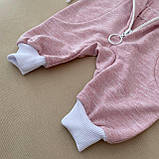 Дитячий комбінезон джампсьют меланж-2 на блискавці з капюшоном, фото 5