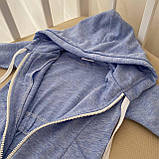 Дитячий комбінезон джампсьют меланж-2 на блискавці з капюшоном, фото 2