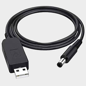 Шнур живлення USB 2.0 - DC 5.5x2.5мм, 0.9м, Чорний