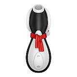 Вакуумний кліторальний стимулятор Satisfyer Penguin Holiday Edition, у шапочці та шарфі SO8777, фото 2