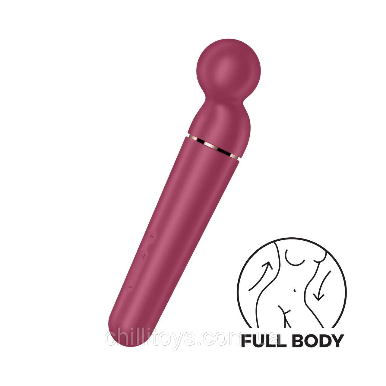 Вібромасажер Satisfyer Planet Wand-er Berry/Rosegold, дуже потужний, бездротовий SO8781