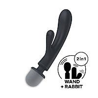 Вібратор-кролик з вібромасажером Satisfyer Triple Lover Grey, 3 мотори SO8789