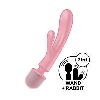 Вібратор-кролик з вібромасажером Satisfyer Triple Lover Pink, 3 мотори SO8790
