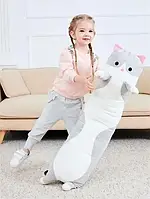 Іграшка подушка кіт обіймашка батон (90см) MNC Серый