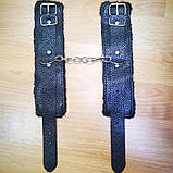 Наручники на хутрі з металевою застібкою ST2806, фото 3